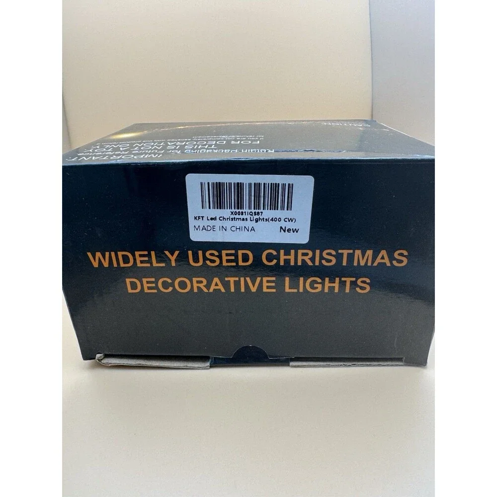 KFT 400 LED Cool White Christmas Lights New Box
